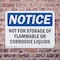 Signmission Not For Storage Of Flammable Or Corrosive Liquids OSHA Notice Sign, Plastic, 14in W x 10in L, 2PK OS-2PACK-NS-P-1014-L-15181 - alternate 5